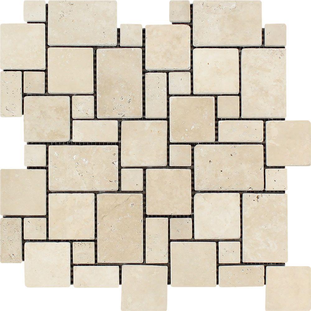 Travertine Tile Versailles Pattern